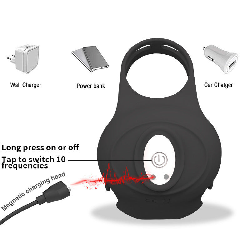 New Male Locking Sperm Double Ring Co-Vibration Device Multi-Frequency Remote Masturbation Forging Penis Lasting Prostate
