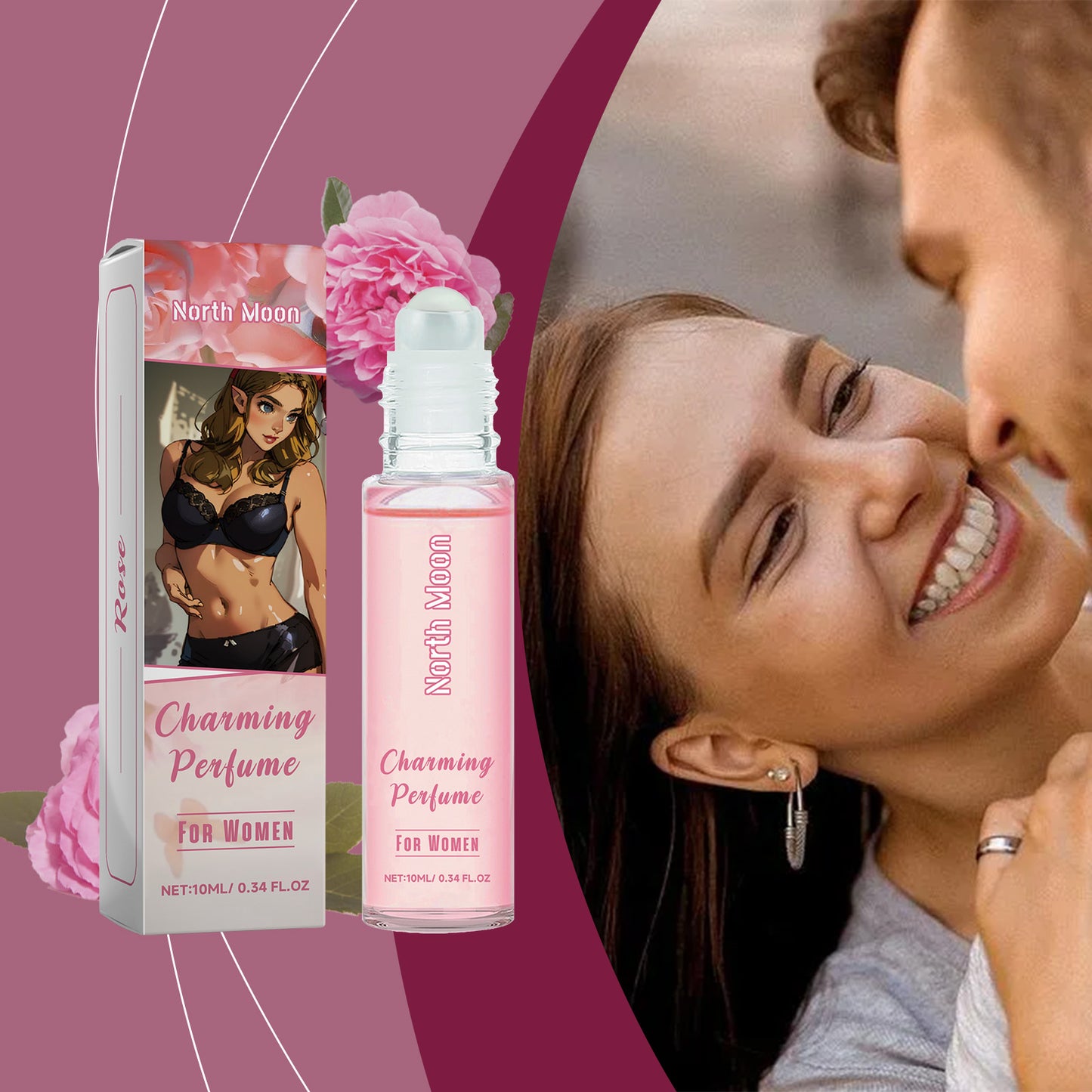 Rose Pheromone Roll-On Perfume For Women Portable Fragrance Light Fresh Niche Perfume