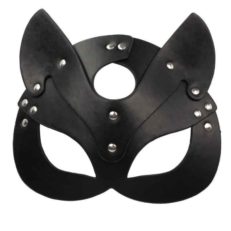 BDSM Maske Sex Spielzeug Für Frauen Bondage Fesseln Leder Sexy Cosplay Kaninchen Katze Ohr Bunny Maske Maskerade Partei Gesicht Cosplay