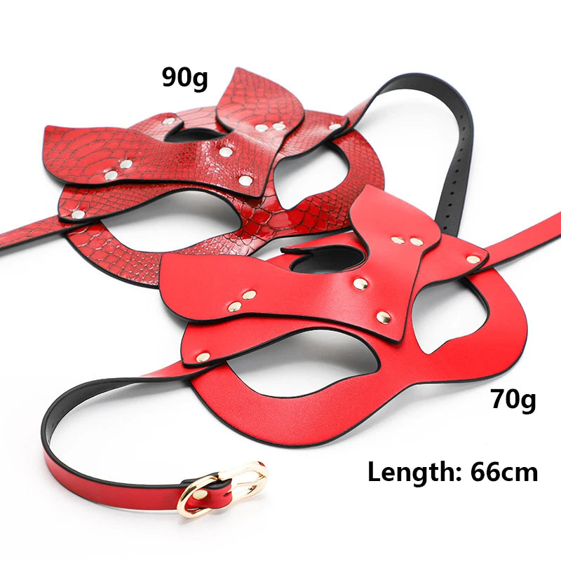 BDSM Maske Sex Spielzeug Für Frauen Bondage Fesseln Leder Sexy Cosplay Kaninchen Katze Ohr Bunny Maske Maskerade Partei Gesicht Cosplay