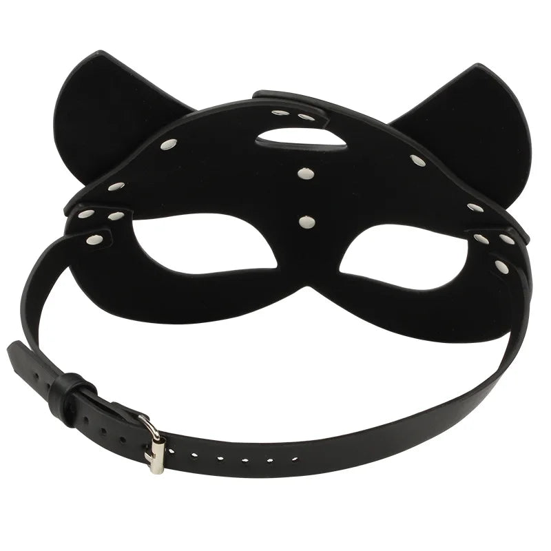 BDSM Maske Sex Spielzeug Für Frauen Bondage Fesseln Leder Sexy Cosplay Kaninchen Katze Ohr Bunny Maske Maskerade Partei Gesicht Cosplay