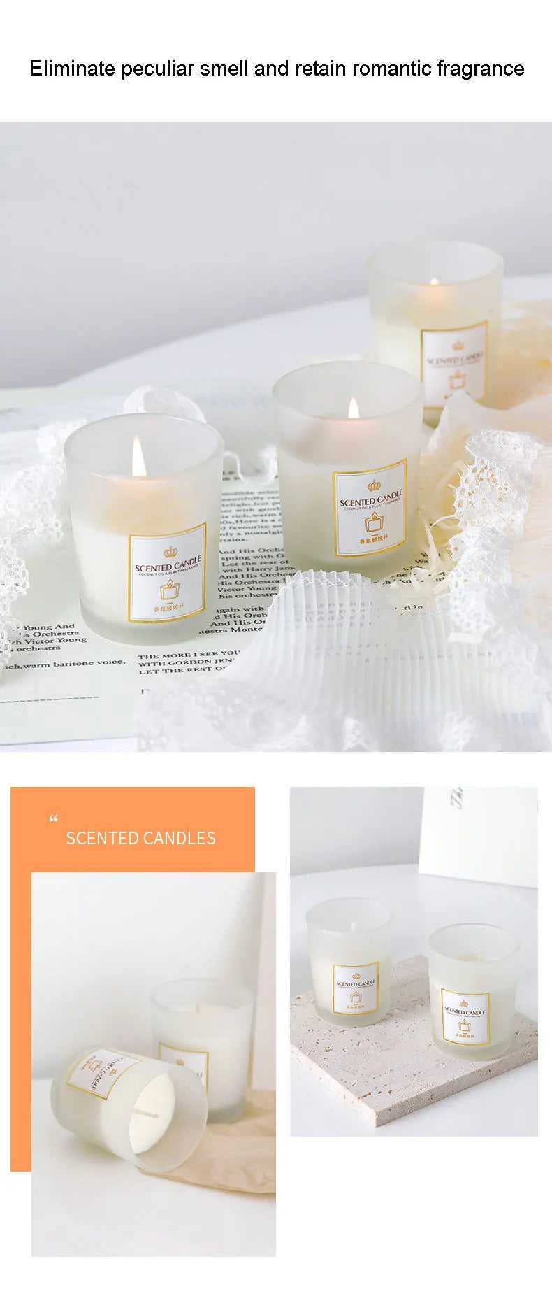 Kerzen, duftende Aromatherapie-Kerzen, Sojawachs-Duft, Heimdekoration, romantisches Bad, Yoga, Erntedankfest, Weihnachten, Hochzeit