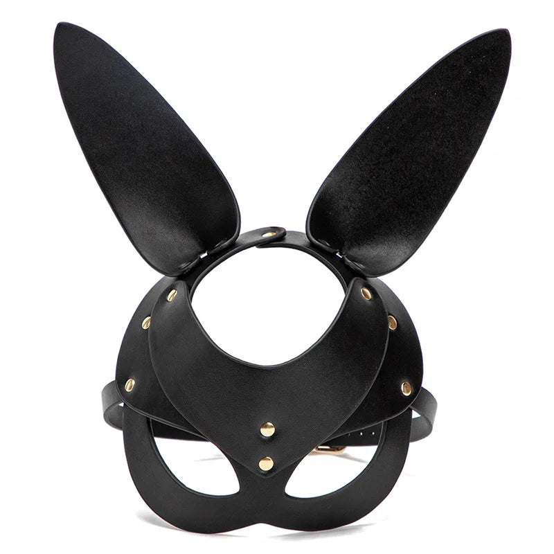 BDSM Maske Sex Spielzeug Für Frauen Bondage Fesseln Leder Sexy Cosplay Kaninchen Katze Ohr Bunny Maske Maskerade Partei Gesicht Cosplay