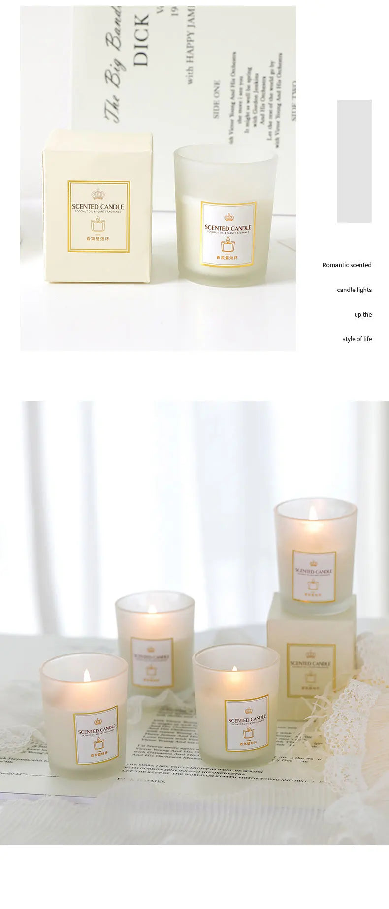 Kerzen, duftende Aromatherapie-Kerzen, Sojawachs-Duft, Heimdekoration, romantisches Bad, Yoga, Erntedankfest, Weihnachten, Hochzeit