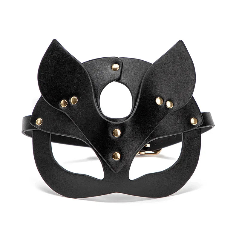 BDSM Maske Sex Spielzeug Für Frauen Bondage Fesseln Leder Sexy Cosplay Kaninchen Katze Ohr Bunny Maske Maskerade Partei Gesicht Cosplay