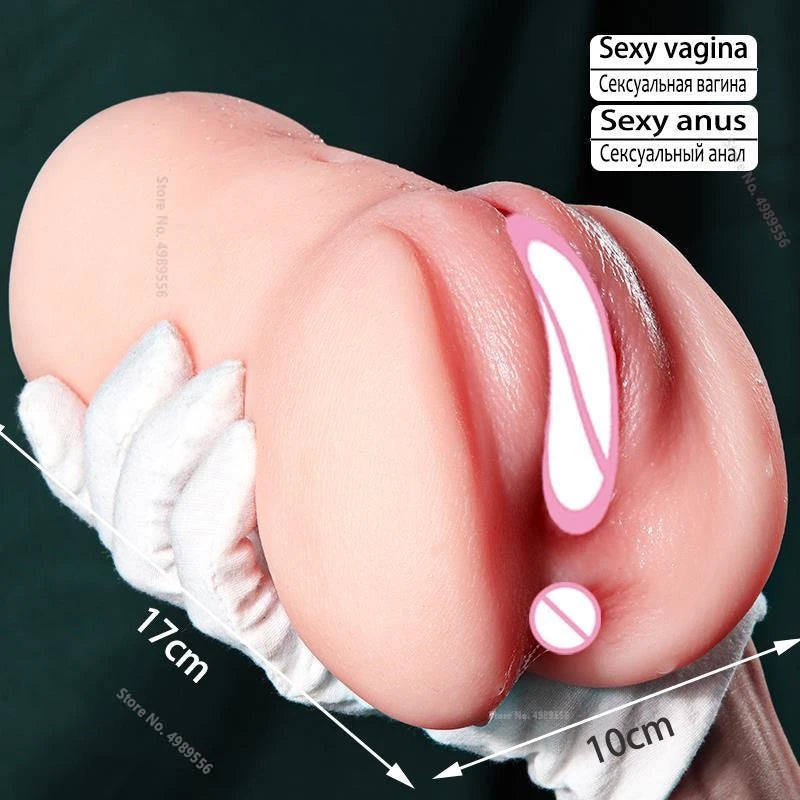 Echtes Vagina-Spielzeug, Sexpuppe, Masturbatoren, Sext-Spielzeug für Männer, Silikon-Pussies, erotisches Spielzeug, Gadgets, 2-in-1-Muschi für Männer, 18 Muschi, Anal