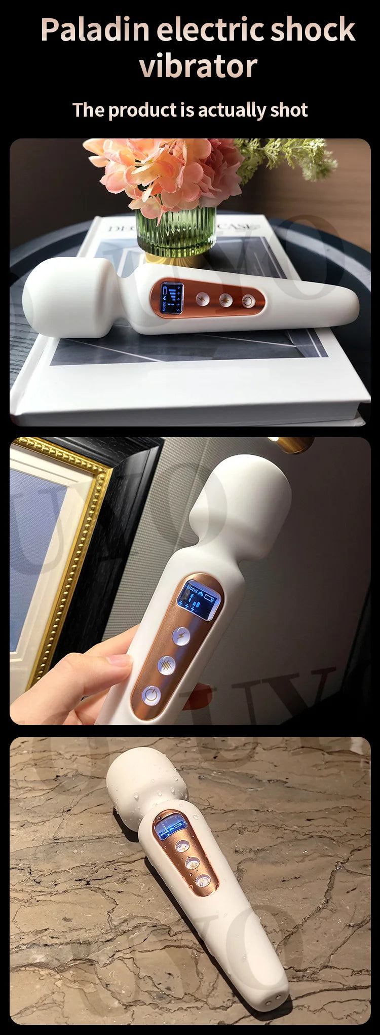 Lcd display vibrator intelligente heizung av vibrator mit 5 verschiedenen frequenzen magnetische saugung aufladen weibliche sex-spielzeug