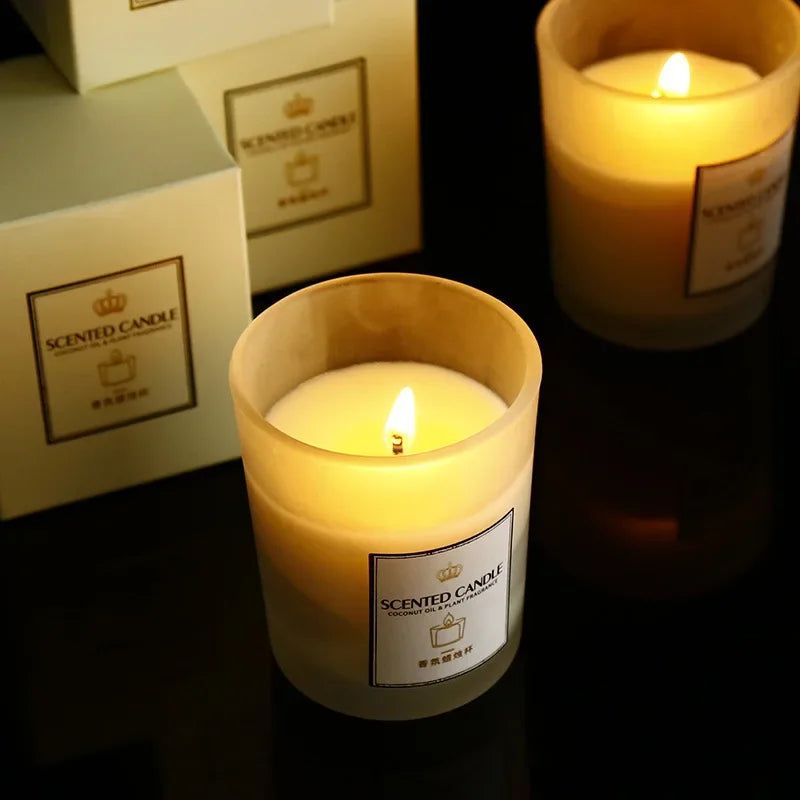 Kerzen, duftende Aromatherapie-Kerzen, Sojawachs-Duft, Heimdekoration, romantisches Bad, Yoga, Erntedankfest, Weihnachten, Hochzeit