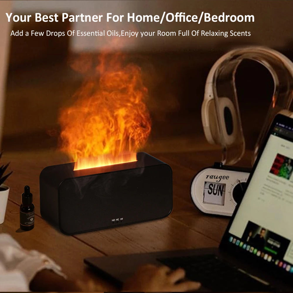 Luft Aroma Luftbefeuchter Diffusor Ätherische Öle Luftbefeuchter Mini Flamme Automatische Duft Diffusor Hause Luftbefeuchter Mit LED-Licht