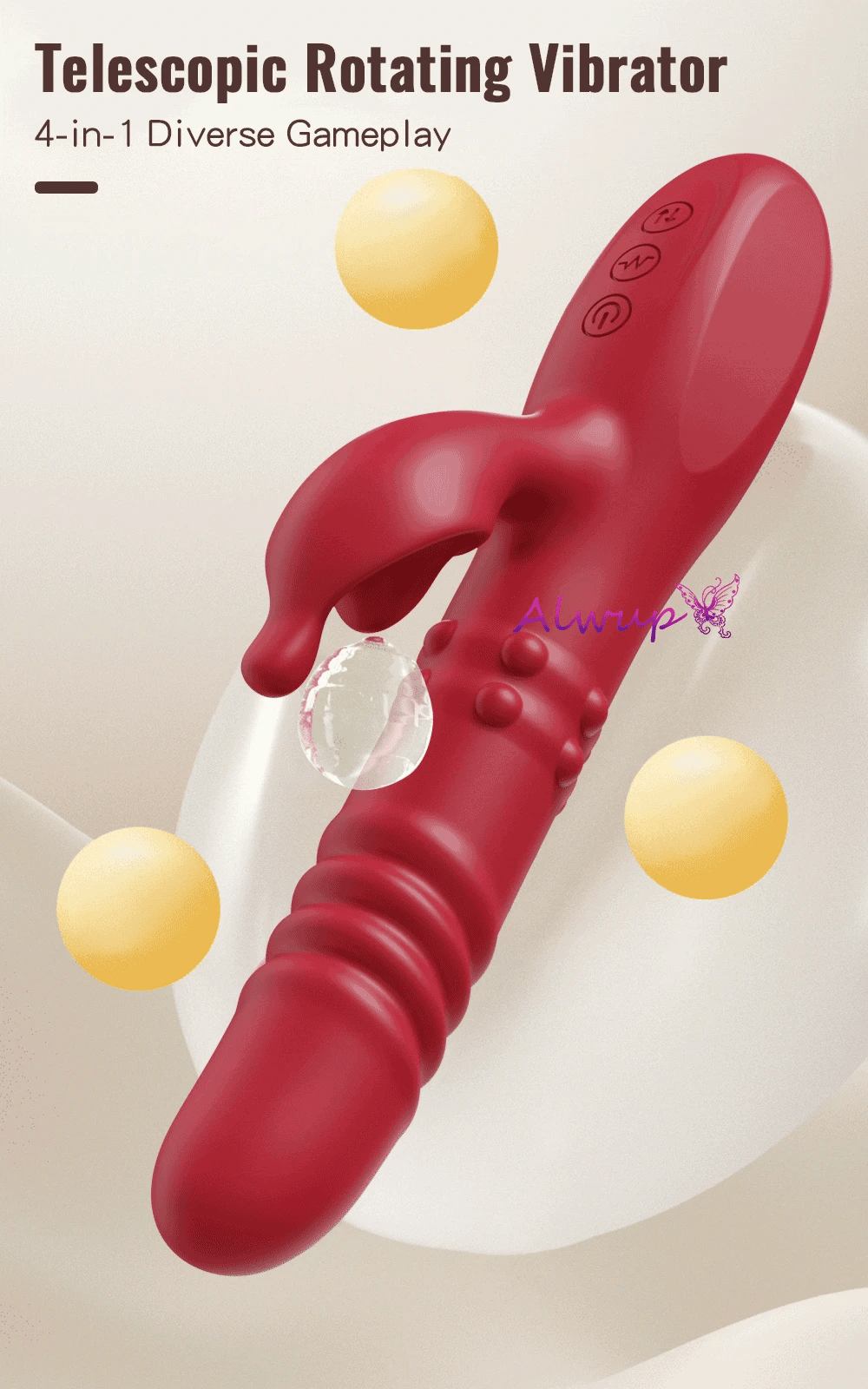 Kaninchen Vibrator Für Frauen Leistungsstarke G-punkt Teleskop Rotierenden Klitoris Vagina Stimulator Weibliche Masturbator Für Erwachsene Sexy Spielzeug