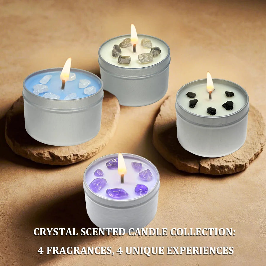 Duftkerzen – 3oz Kristall-Ritual-Duftkerze mit Sojawachs, geeignet für den täglichen Gebrauch, Weihnachtsgeschenke, Verwendung als Halloween-Heimdekoration