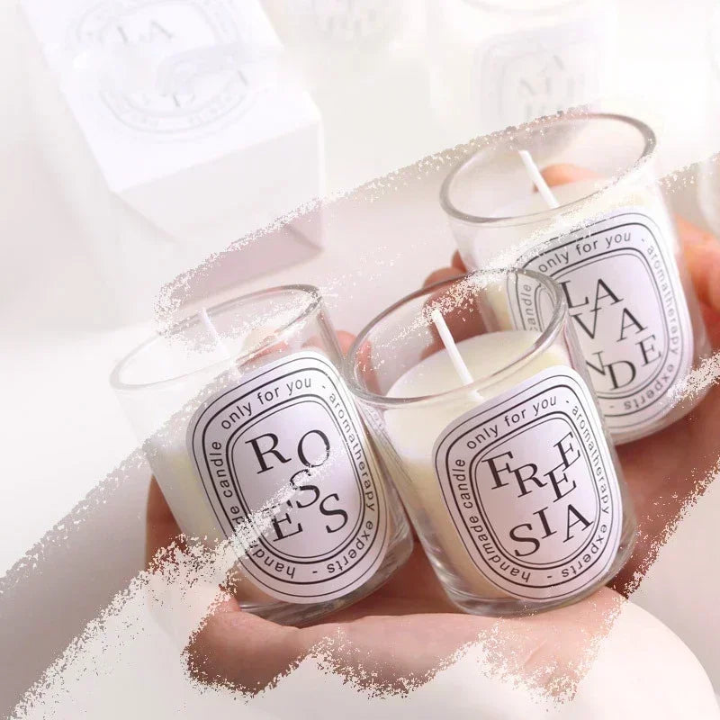 Romantische transparente duftende Duftkerzen, Lichtgeschenk, duftende aromatische Kerzen, Gastgeschenkkerzen, Hochzeitskerzen, Kerzenglas
