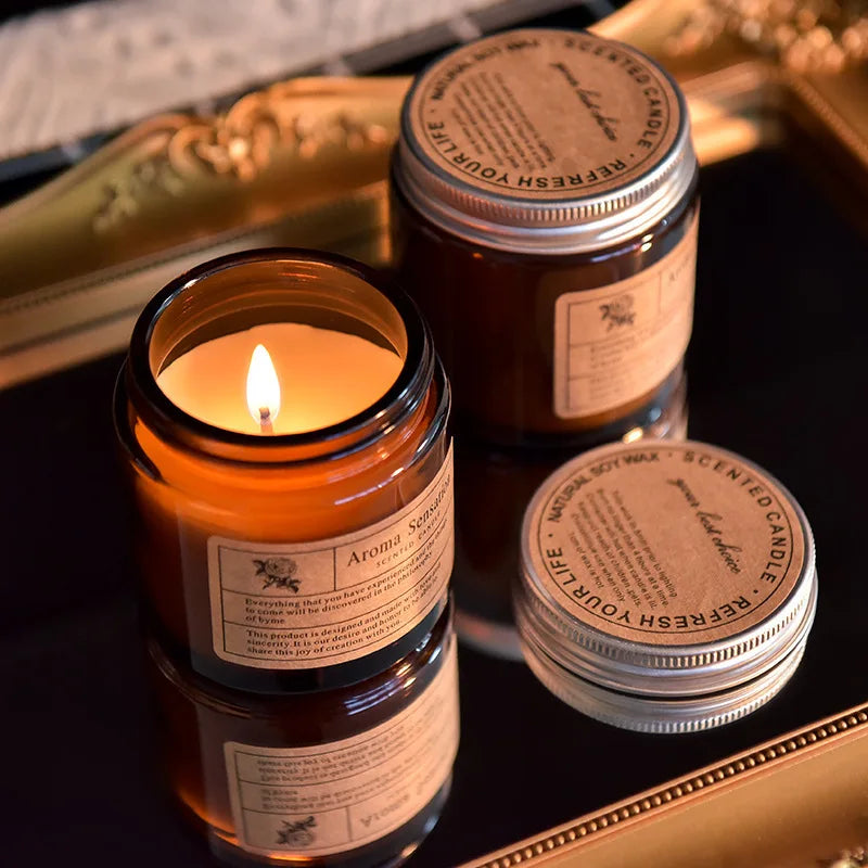 Duftkerzen, rauchfreie Sojakerze, ätherisches Öl, aromatische Kerze, luxuriöse Dekoration, Kerze, Hochzeitsgeschenke, Party, Heimdekoration