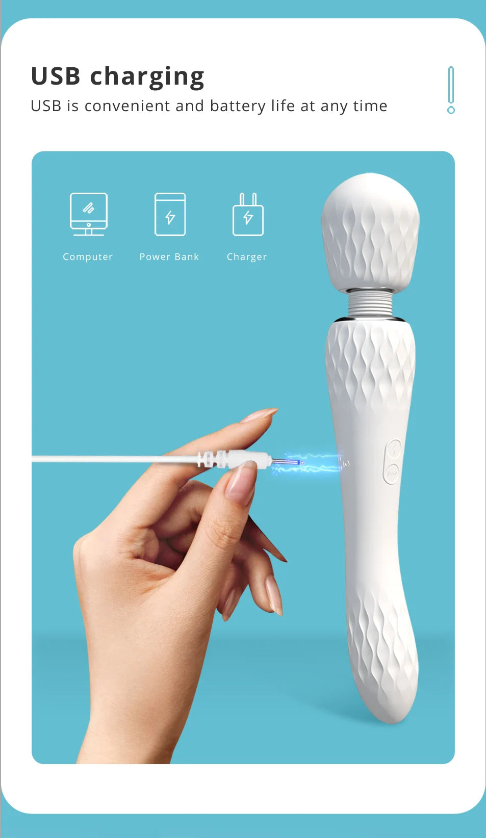 Sexy Toys Doppelköpfiger Vibrator für Frauen AV Zauberstab Masturbator Großer leistungsstarker Klitorisstimulationsvibrator Masturbadores