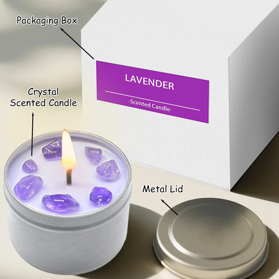Duftkerzen – 3oz Kristall-Ritual-Duftkerze mit Sojawachs, geeignet für den täglichen Gebrauch, Weihnachtsgeschenke, Verwendung als Halloween-Heimdekoration
