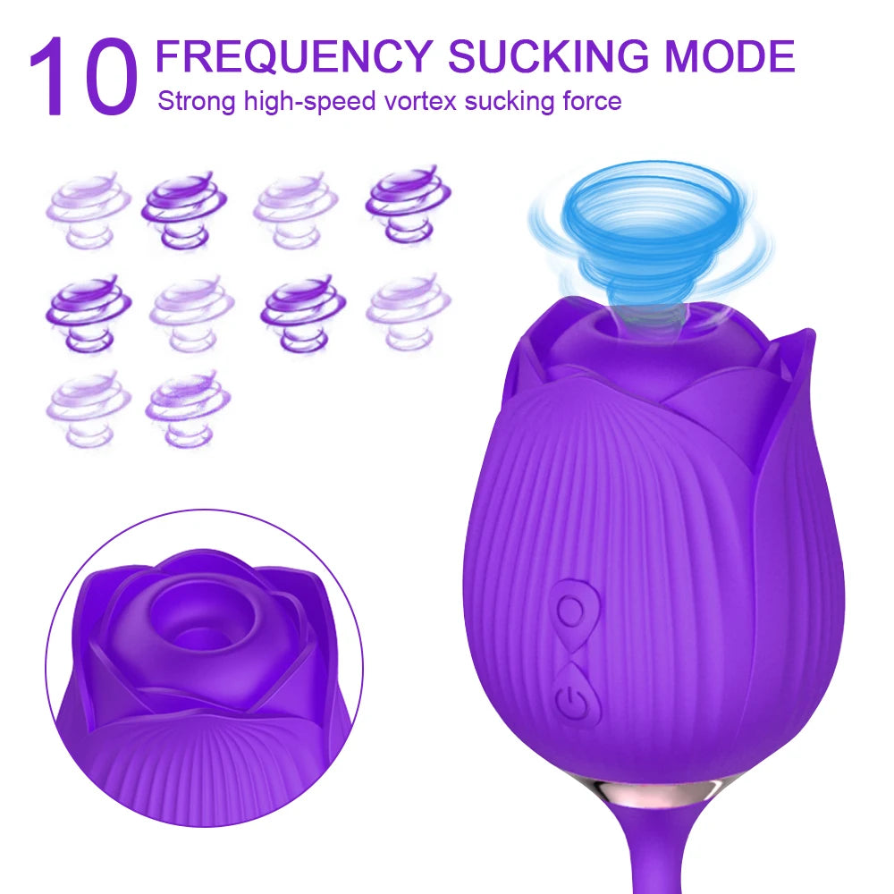 Leistungs starke Rose saugen Vibrator weibliche Klitoris Kitzler Sauger Vakuum Nippel Stimulator Liebe Ei sexy Spielzeug Waren für Frauen Erwachsene 18