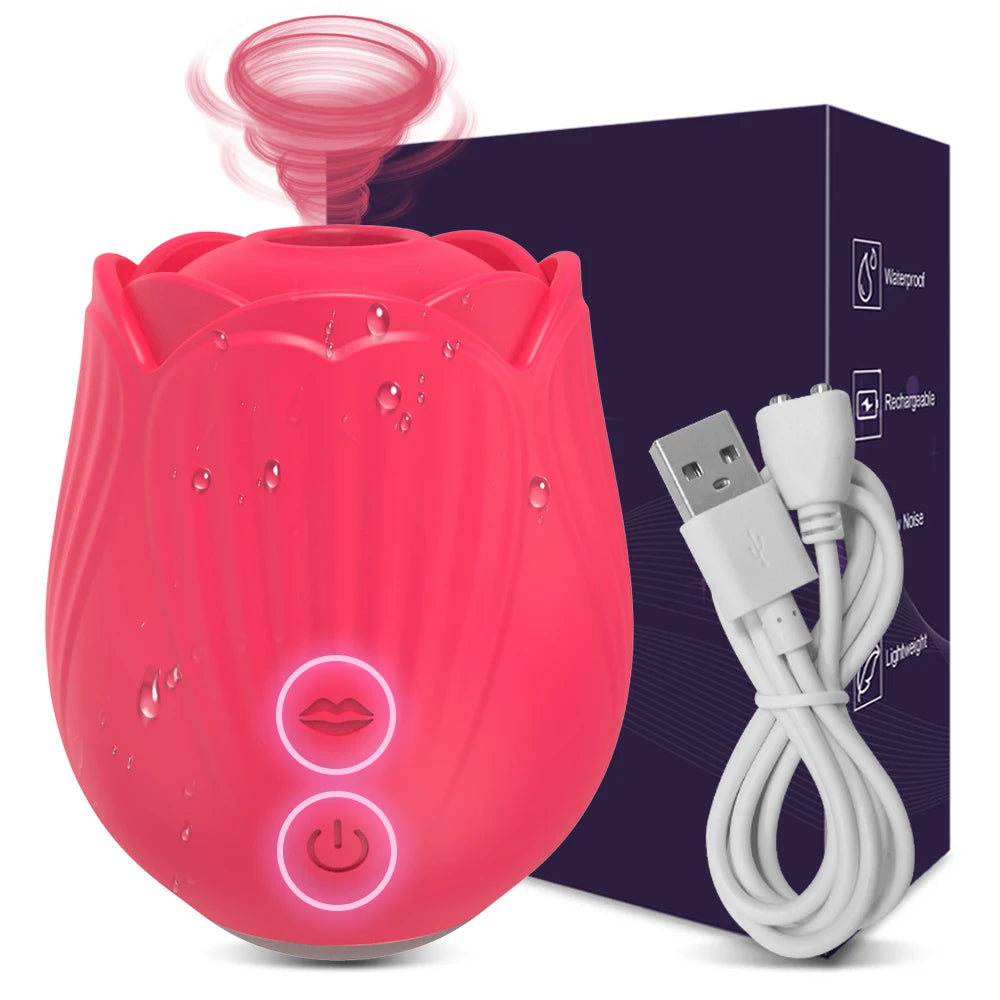 Leistungs starke Rose saugen Vibrator weibliche Klitoris Kitzler Sauger Vakuum Nippel Stimulator Liebe Ei sexy Spielzeug Waren für Frauen Erwachsene 18