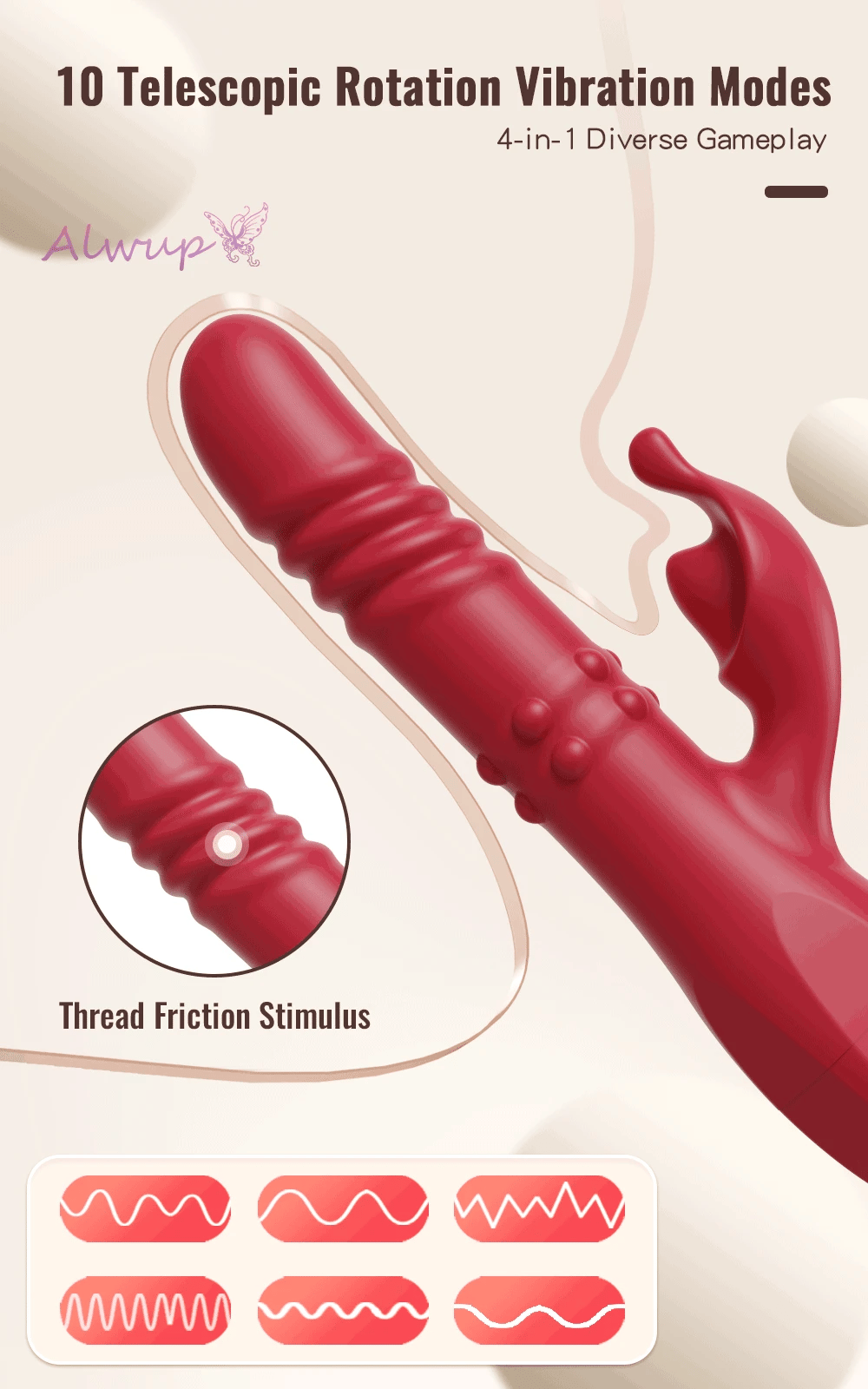 Kaninchen Vibrator Für Frauen Leistungsstarke G-punkt Teleskop Rotierenden Klitoris Vagina Stimulator Weibliche Masturbator Für Erwachsene Sexy Spielzeug