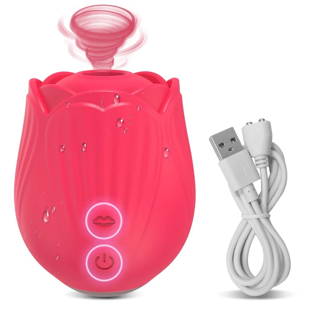Leistungs starke Rose saugen Vibrator weibliche Klitoris Kitzler Sauger Vakuum Nippel Stimulator Liebe Ei sexy Spielzeug Waren für Frauen Erwachsene 18