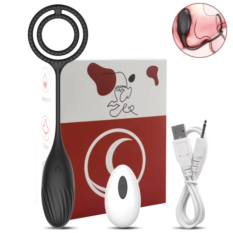 Prostata-Massagegerät mit Penisring, vibrierender Buttplug, Analvibrator, kabellose Fernbedienung, Sexspielzeug, Analdildo-Stimulator für Männer und Frauen