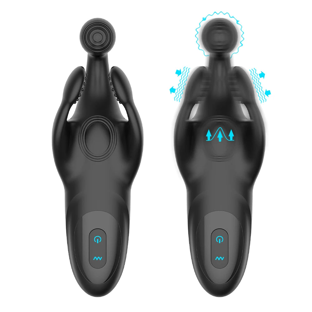Hoden Massager Vibratoren für Männer Sexy Spielzeug 10 Geschwindigkeiten Vibrierende Prostata-massagegerät Silikon Erwachsenen Waren für Männer Paar Erotische