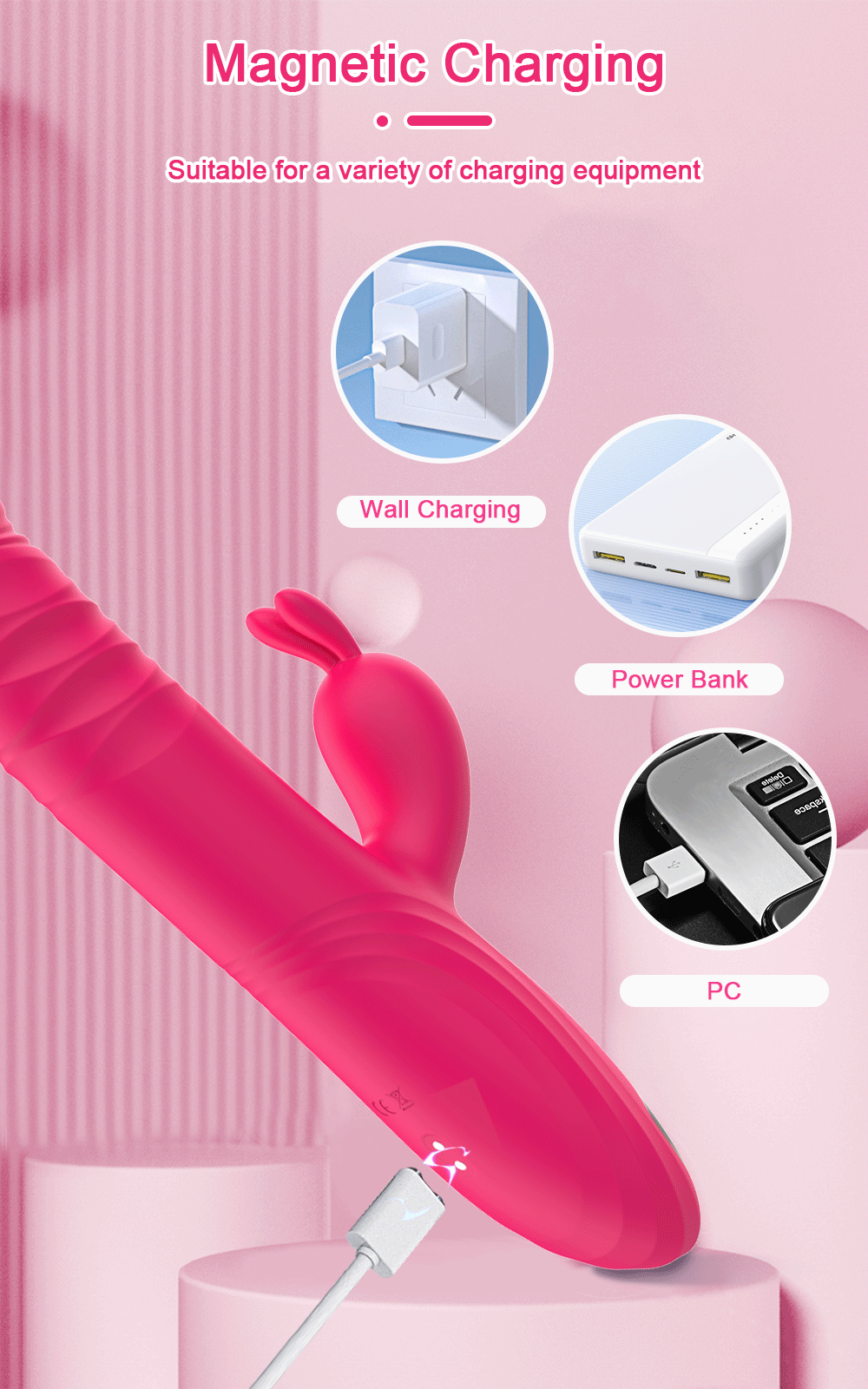 Kaninchen Vibrator Für Frauen Leistungsstarke G-punkt Teleskop Rotierenden Klitoris Vagina Stimulator Weibliche Masturbator Für Erwachsene Sexy Spielzeug