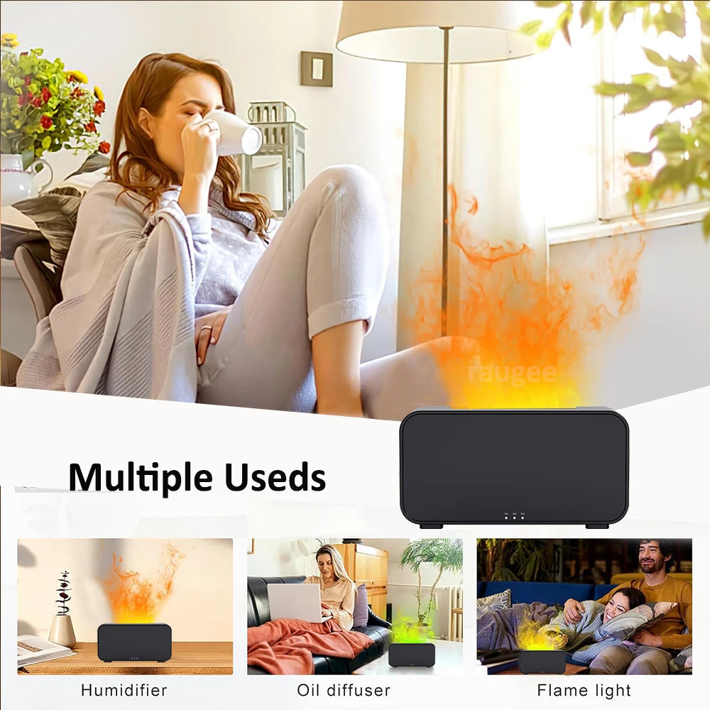 Luft Aroma Luftbefeuchter Diffusor Ätherische Öle Luftbefeuchter Mini Flamme Automatische Duft Diffusor Hause Luftbefeuchter Mit LED-Licht