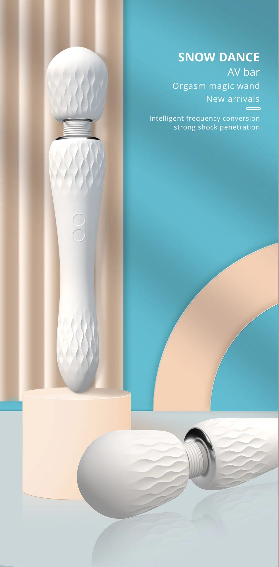 Sexy Toys Doppelköpfiger Vibrator für Frauen AV Zauberstab Masturbator Großer leistungsstarker Klitorisstimulationsvibrator Masturbadores