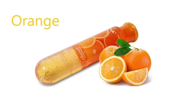 80ML Pfirsich/Erdbeere/Heidelbeere/Kirsche/Orange Essbarer Geschmack Gleitmittel auf Wasserbasis Sex Anal Oral Gel Sex Gleitmittel für Paare Erwachsene