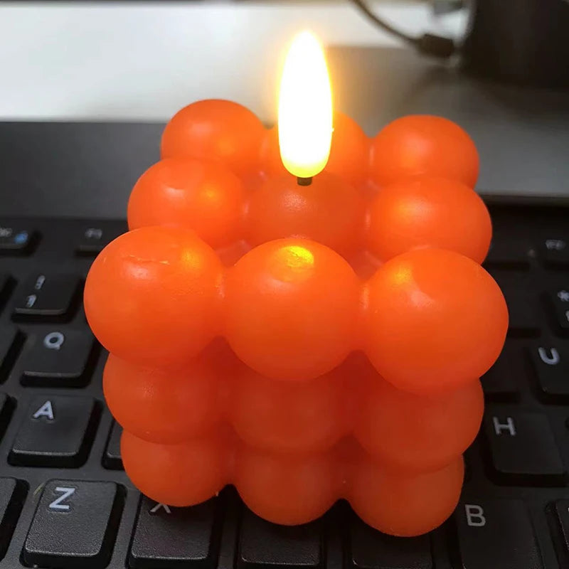 Sicher flammenlose Elektronische kerze Weihnachten hochzeit party luxus Led kerzen mit batterien hause dekoration gefälschte cube kerzen