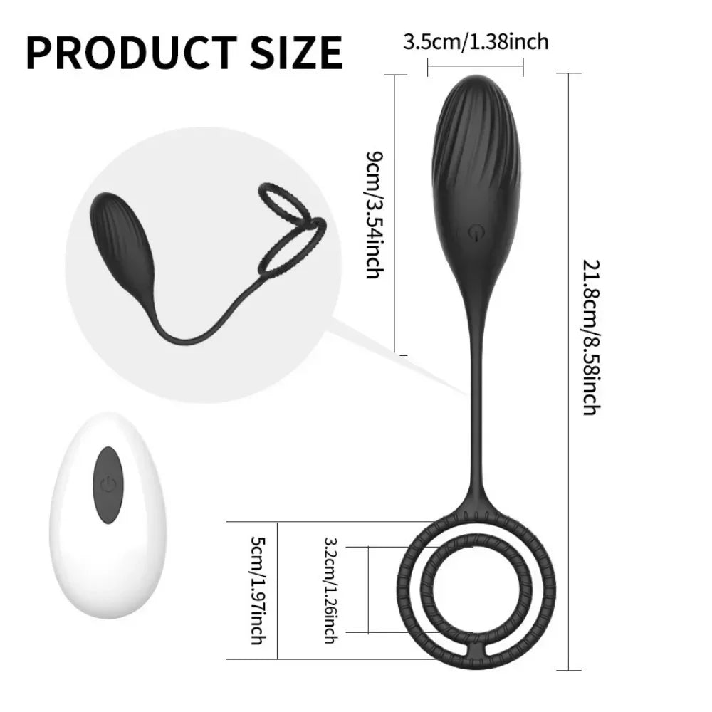 Prostata-Massagegerät mit Penisring, vibrierender Buttplug, Analvibrator, kabellose Fernbedienung, Sexspielzeug, Analdildo-Stimulator für Männer und Frauen