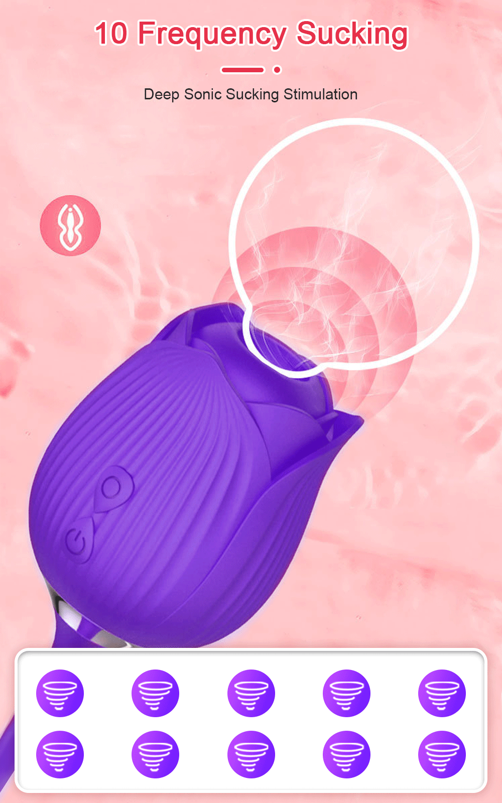 Leistungs starke Rose saugen Vibrator weibliche Klitoris Kitzler Sauger Vakuum Nippel Stimulator Liebe Ei sexy Spielzeug Waren für Frauen Erwachsene 18