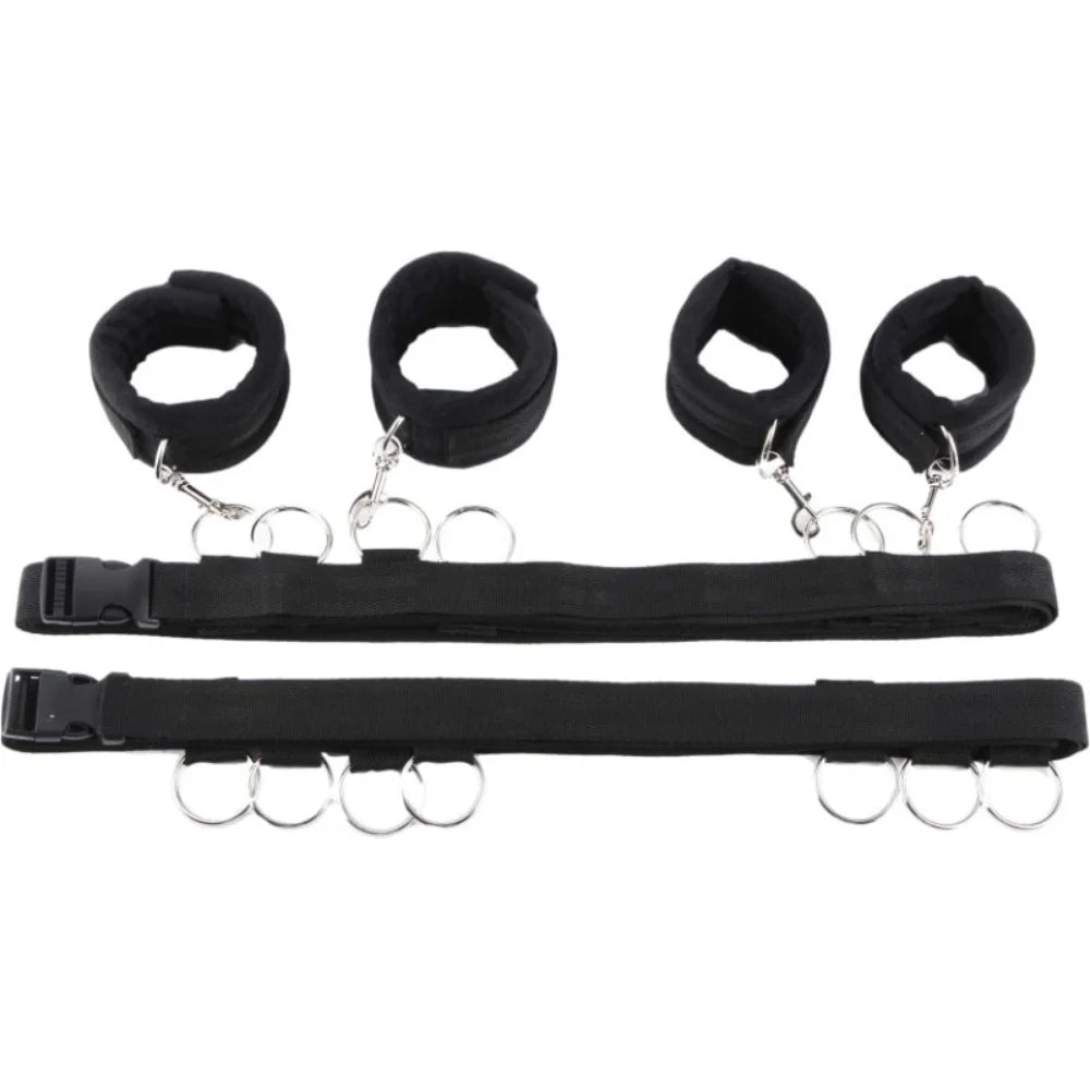 Bdsm Set Spielzeug Sex Handschellen für Paare Erwachsene Kit Bdsm Sexuelle Handschellen Augenbinde Strapon Bett Bondage Erotik Sklave Sadomasochismus