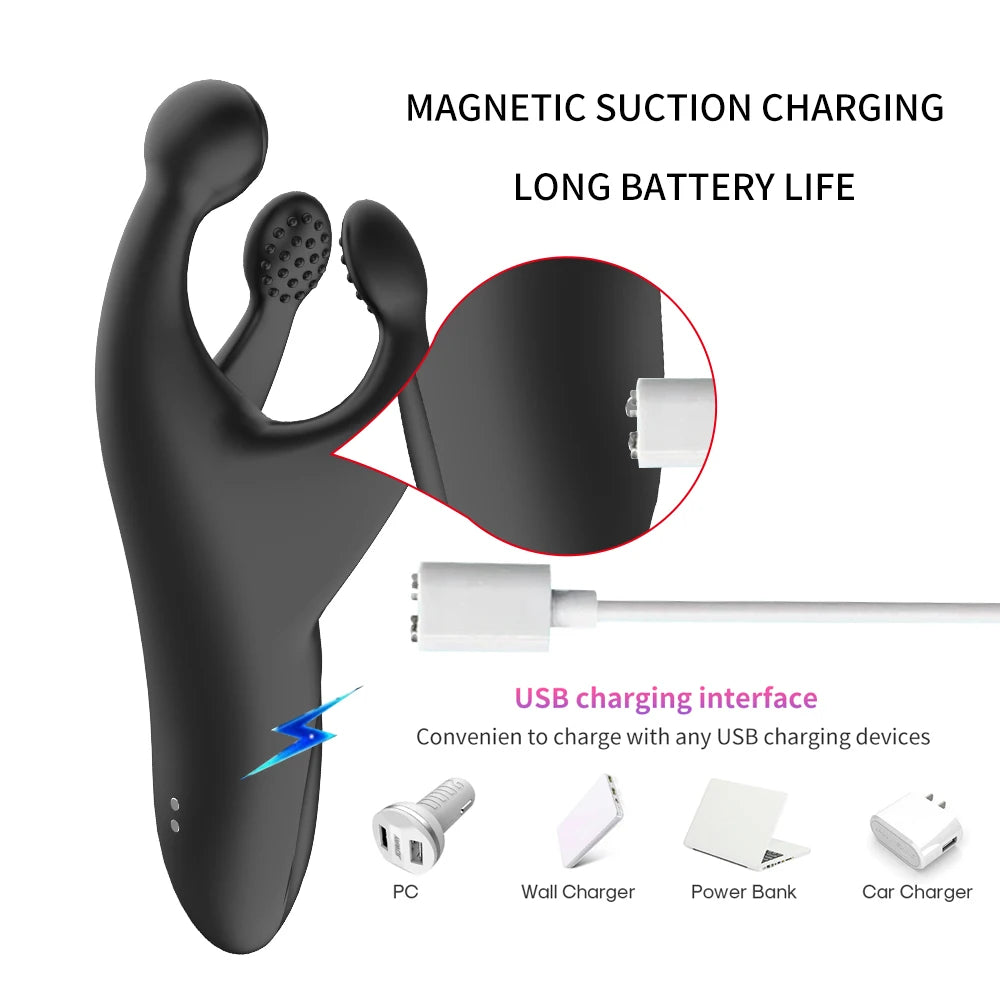 Hoden Massager Vibratoren für Männer Sexy Spielzeug 10 Geschwindigkeiten Vibrierende Prostata-massagegerät Silikon Erwachsenen Waren für Männer Paar Erotische