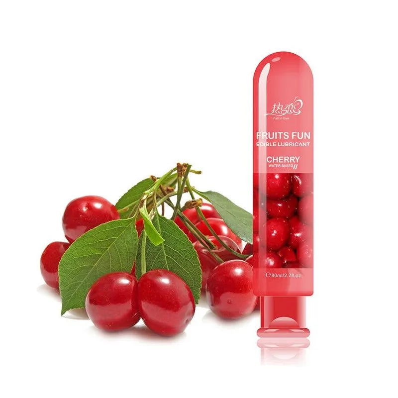 80ML Pfirsich/Erdbeere/Heidelbeere/Kirsche/Orange Essbarer Geschmack Gleitmittel auf Wasserbasis Sex Anal Oral Gel Sex Gleitmittel für Paare Erwachsene