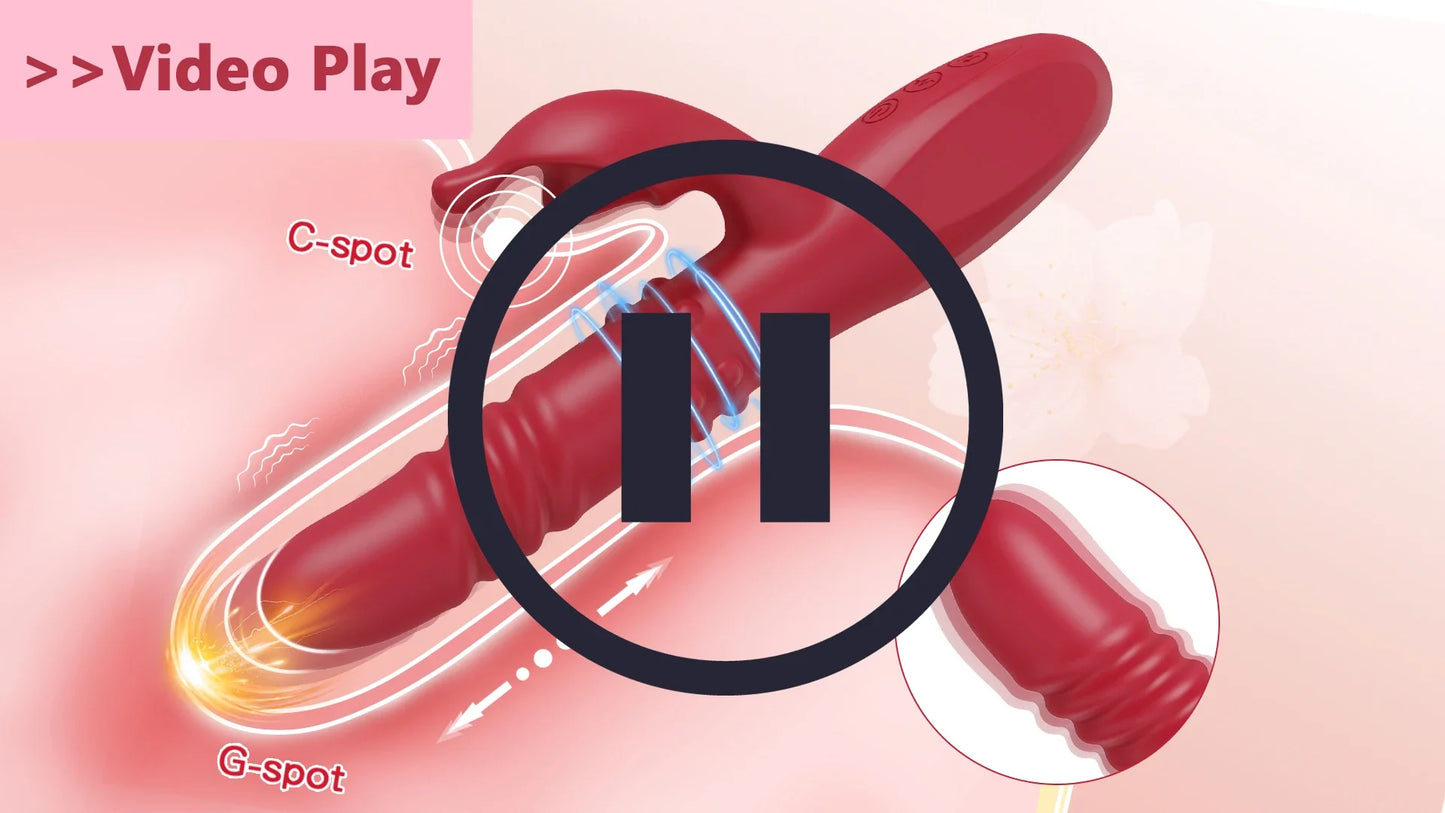 Kaninchen Vibrator Für Frauen Leistungsstarke G-punkt Teleskop Rotierenden Klitoris Vagina Stimulator Weibliche Masturbator Für Erwachsene Sexy Spielzeug
