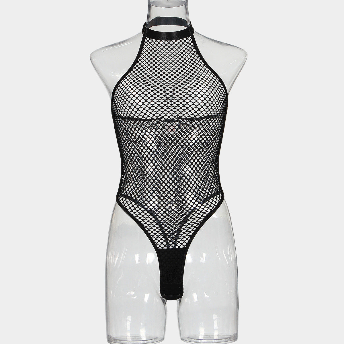 Sculpt Mesh Halter Suit