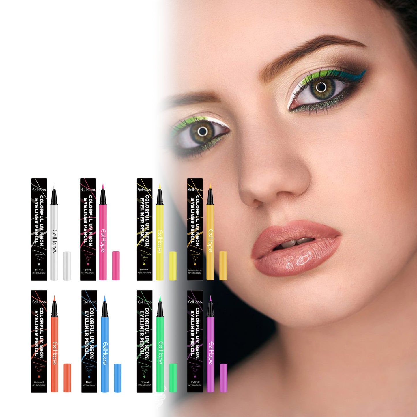 Eelhope Party Neon Liquid Eyeliner (Blue) Is Smooth, Flowing, Long-Lasting And Easy To Apply, Making It Perfect For Party Party Eye Makeup