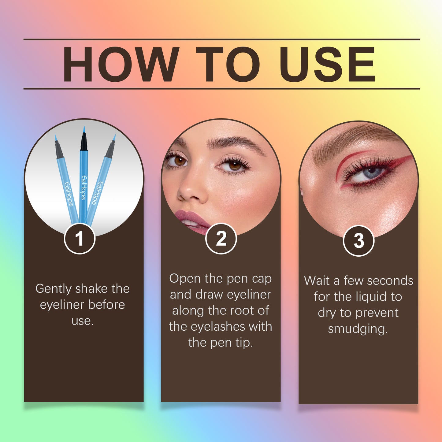 Eelhope Party Neon Liquid Eyeliner (Blue) Is Smooth, Flowing, Long-Lasting And Easy To Apply, Making It Perfect For Party Party Eye Makeup