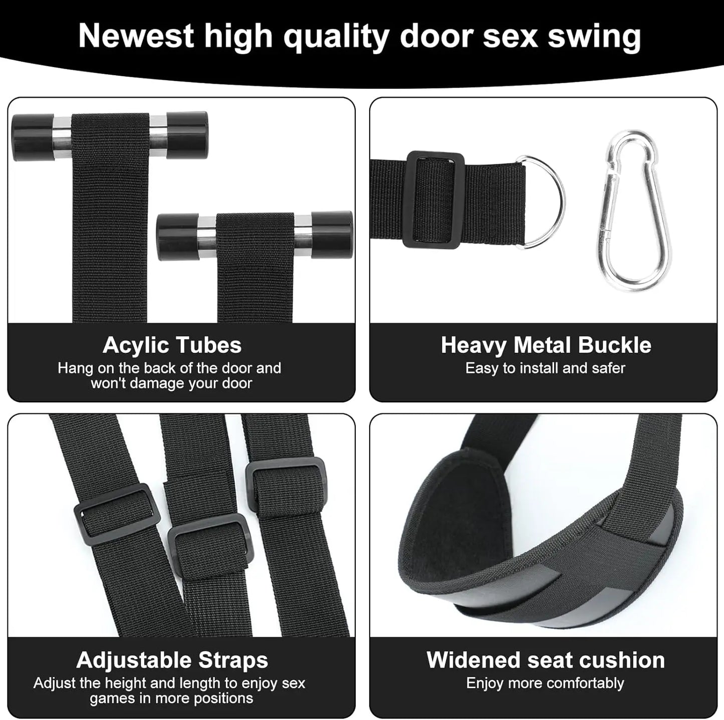 BDSM Tür Sexspielzeug Sexschaukel Bondage Leder Sexschlingen Verstellbare Träger Handschellen Beinfesseln Spreizer Erwachsenenspielzeug für Paare