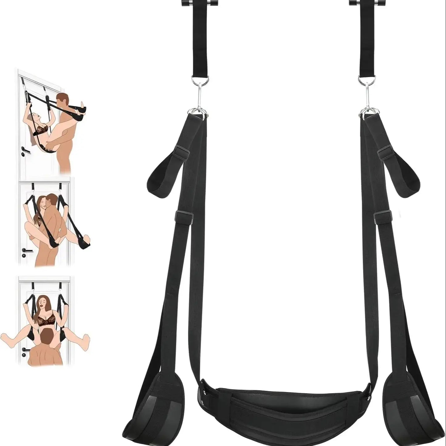 BDSM Tür Sexspielzeug Sexschaukel Bondage Leder Sexschlingen Verstellbare Träger Handschellen Beinfesseln Spreizer Erwachsenenspielzeug für Paare