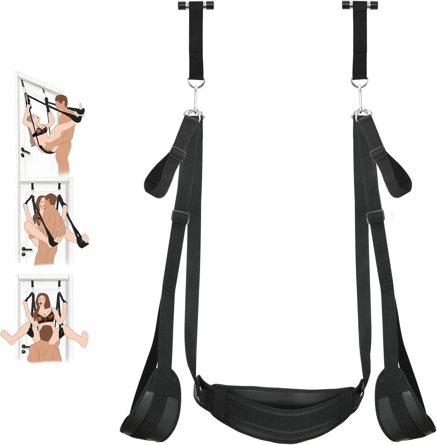BDSM Tür Sexspielzeug Sexschaukel Bondage Leder Sexschlingen Verstellbare Träger Handschellen Beinfesseln Spreizer Erwachsenenspielzeug für Paare