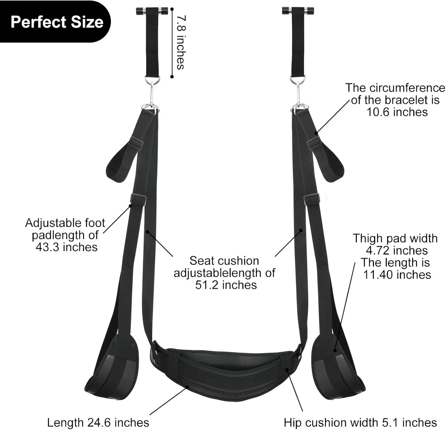 BDSM Tür Sexspielzeug Sexschaukel Bondage Leder Sexschlingen Verstellbare Träger Handschellen Beinfesseln Spreizer Erwachsenenspielzeug für Paare