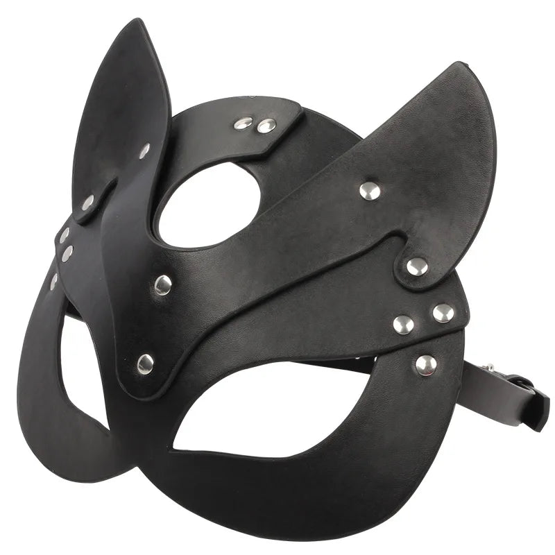 BDSM Maske Sex Spielzeug Für Frauen Bondage Fesseln Leder Sexy Cosplay Kaninchen Katze Ohr Bunny Maske Maskerade Partei Gesicht Cosplay