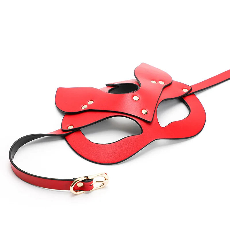 BDSM Maske Sex Spielzeug Für Frauen Bondage Fesseln Leder Sexy Cosplay Kaninchen Katze Ohr Bunny Maske Maskerade Partei Gesicht Cosplay