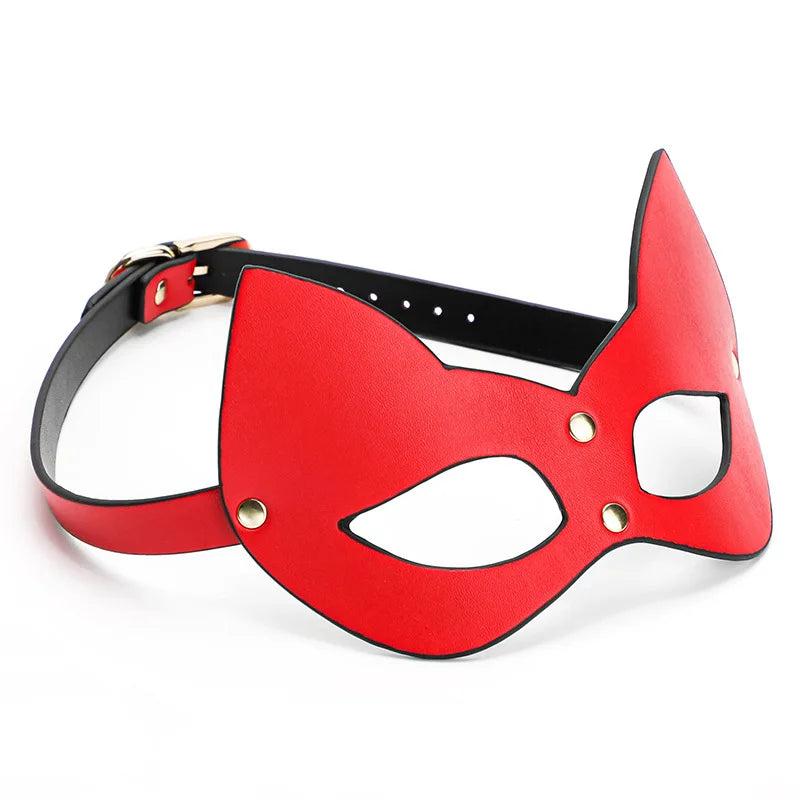 BDSM Maske Sex Spielzeug Für Frauen Bondage Fesseln Leder Sexy Cosplay Kaninchen Katze Ohr Bunny Maske Maskerade Partei Gesicht Cosplay