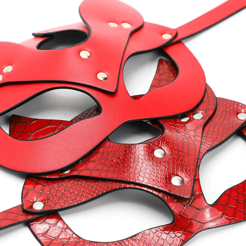 BDSM Maske Sex Spielzeug Für Frauen Bondage Fesseln Leder Sexy Cosplay Kaninchen Katze Ohr Bunny Maske Maskerade Partei Gesicht Cosplay
