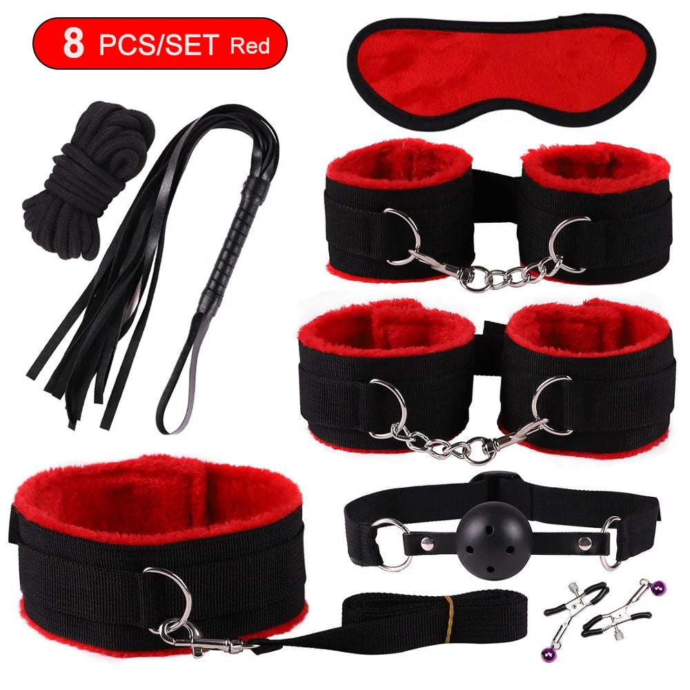 Sexspielzeug für Frauen, BDSM, sexuelles Paar-Set, erotisches Zubehör, Handschellen für die Sitzung, Analplug, Sexspiel, sexy Spielzeug für Erwachsene, Sexyshop