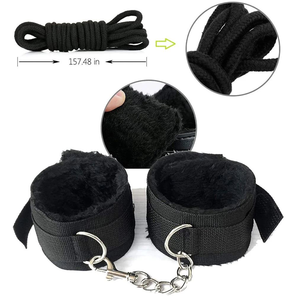 Sexspielzeug für Frauen, BDSM, sexuelles Paar-Set, erotisches Zubehör, Handschellen für die Sitzung, Analplug, Sexspiel, sexy Spielzeug für Erwachsene, Sexyshop