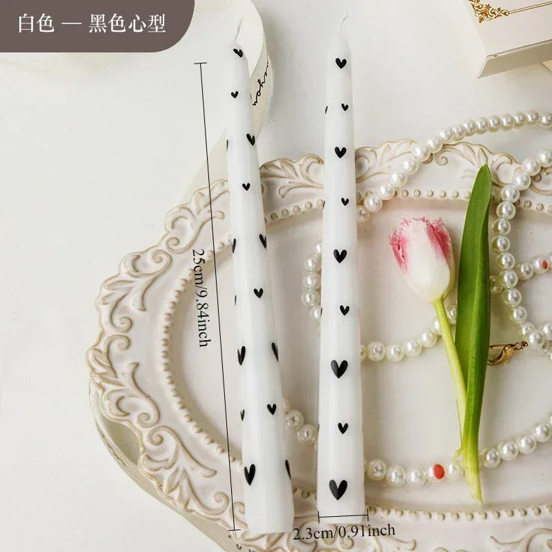 25 cm handbemalte Spitzkerzen, dekorative lange Kerzen, luxuriöse Geschenke für Sie, ästhetische Wohnaccessoires